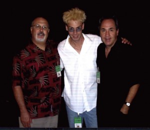 Murray with Gene Siler Producer and Jerry Hoban 'Pulp Ficition' backstage before show in Fresno, CA