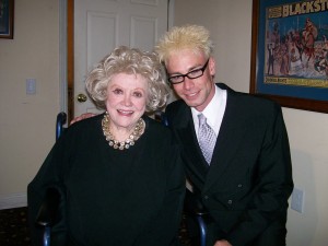Murray backstage with 'legend comdienne' Phyllis Diller